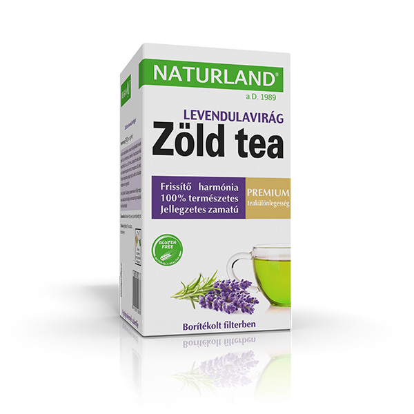 NATURLAND Prémium Zöld tea levendulavirággal